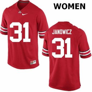 NCAA Ohio State Buckeyes Women's #31 Vic Janowicz Red Nike Football College Jersey NNC4045JA